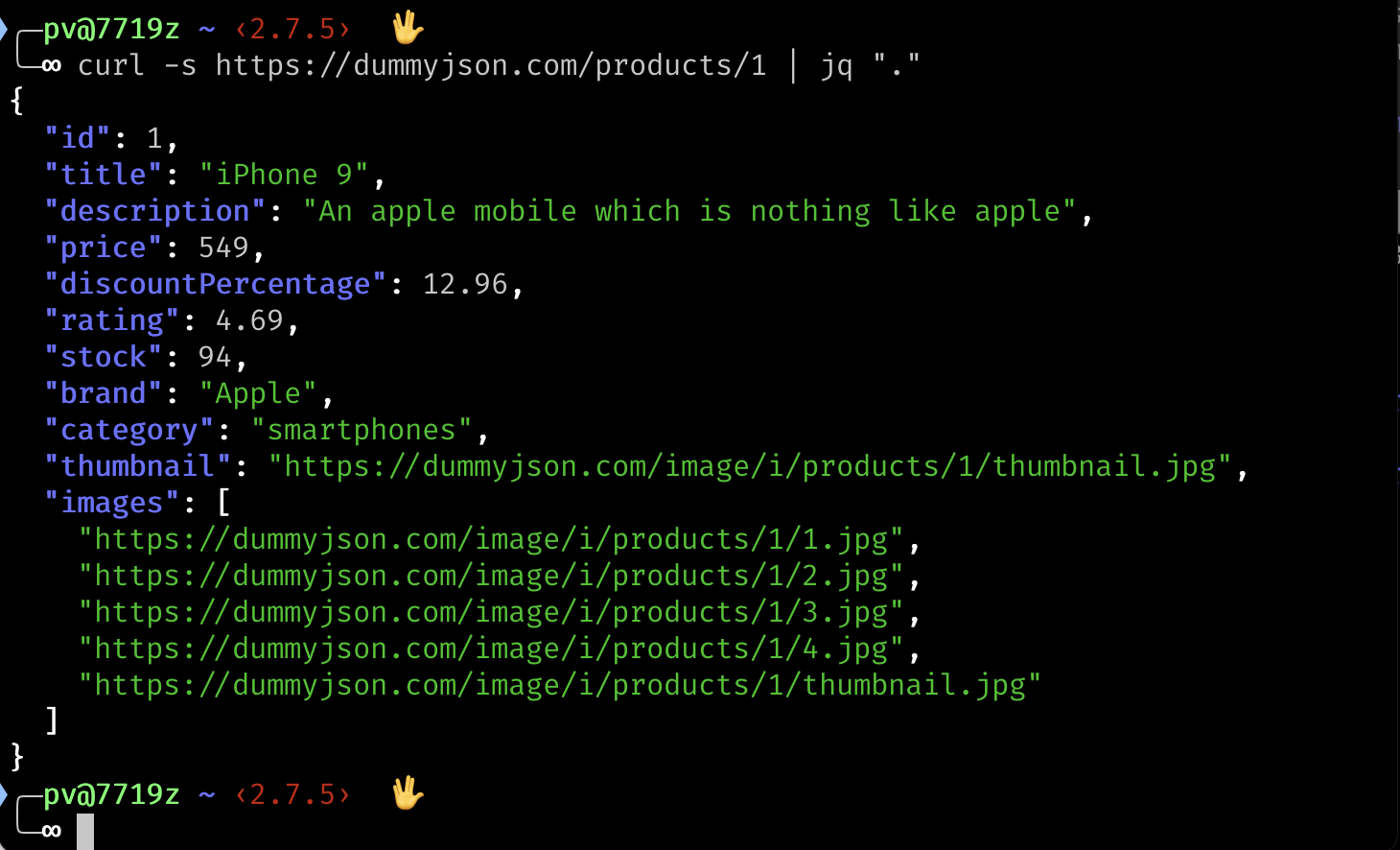 Dummy JSON with jq to format it